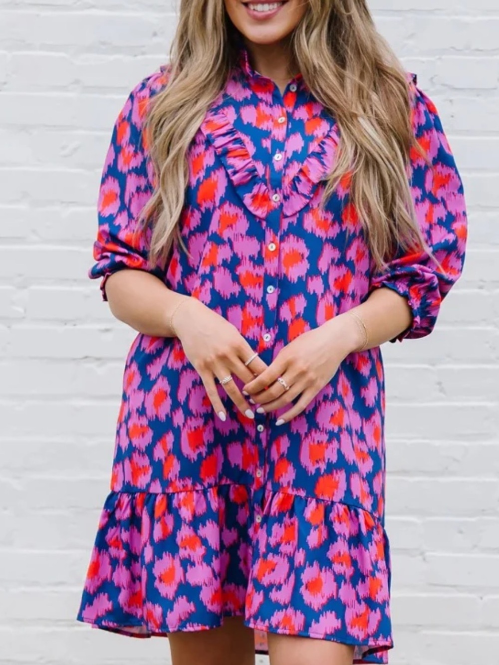 Michelle McDowell Waylan Popover Dress Ruffle Details